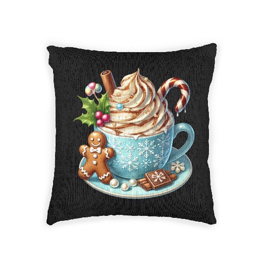 Christmas ice cream, Coquette Chistmas Woven Pillows