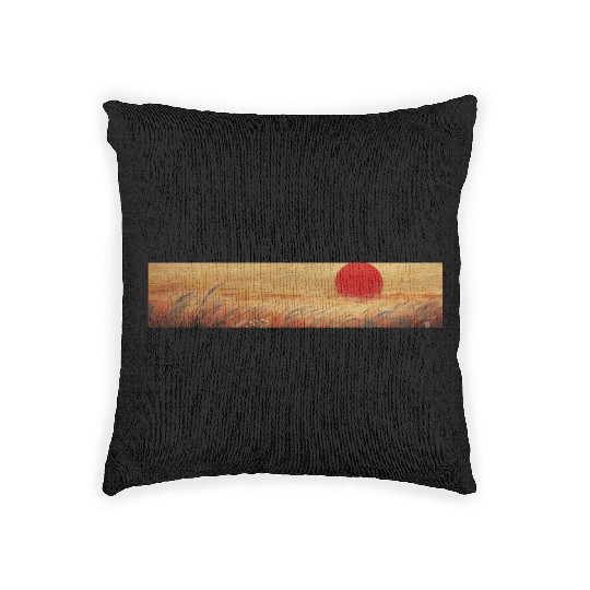 Sunset Serenity: Susuki Fields in Twilight Woven Pillows