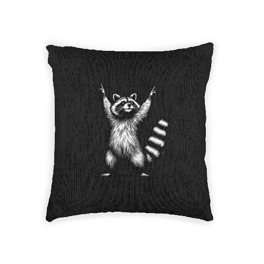 Stay Trashy Raccoon squad Woven Pillows