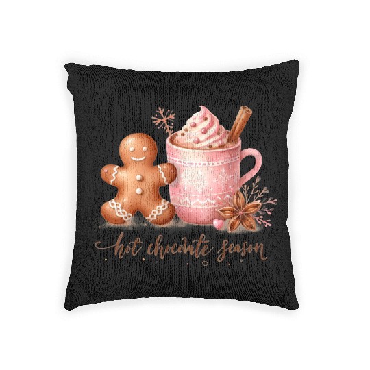 Hot Chocolate Season Woven Pillows