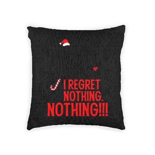 Naughty, Nice, No Regrets Christmas Woven Pillows