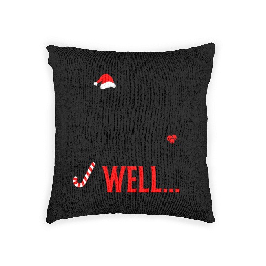 Naughty or Nice Funny Christmas Woven Pillows