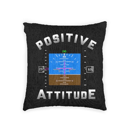 Positive Attitude Aviation Pilot - Primary Flight Woven Pillows