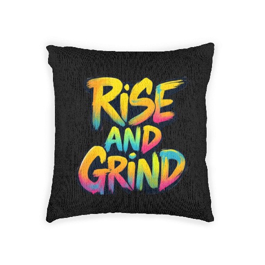 Rise And Grind Woven Pillows