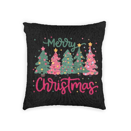 Merry Christmas, Christmas Tree Woven Pillows