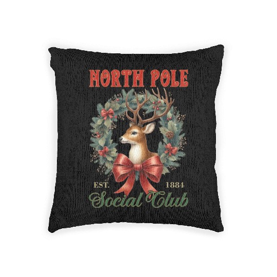 North Pole Soociial Clubb Woven Pillows