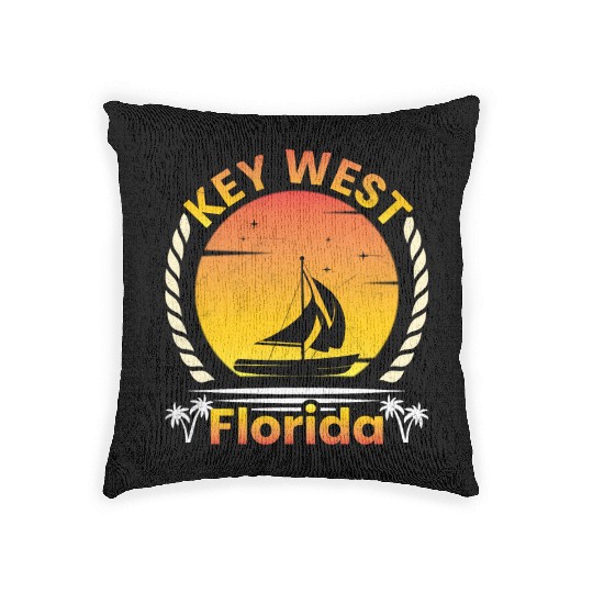 KEY-WEST FLORIDA Sunshine-State West Keys Woven Pillows