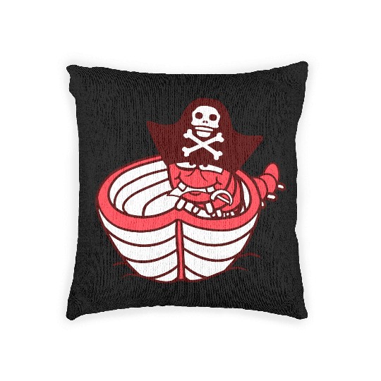 Funny Worm Caterpillar Pirate Sweet Paddle Rowing Woven Pillows