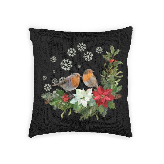 Happy Christmas Woven Pillows