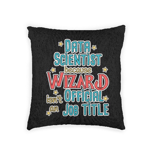 Data Scientist Wizard Data Science Woven Pillows