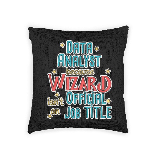 Data Analyst Wizard Data Science Woven Pillows