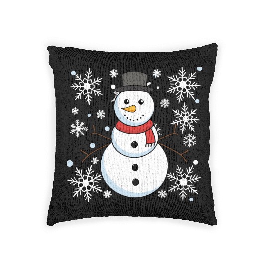 jellyfish crismas Woven Pillows