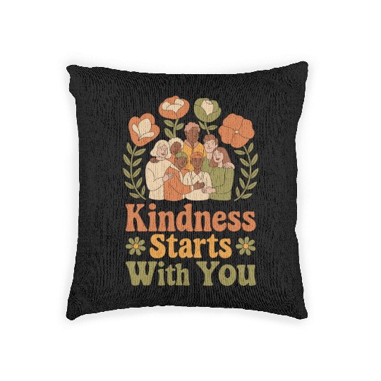 Kindness Starts With You - Diverse Community Woven Pillows
