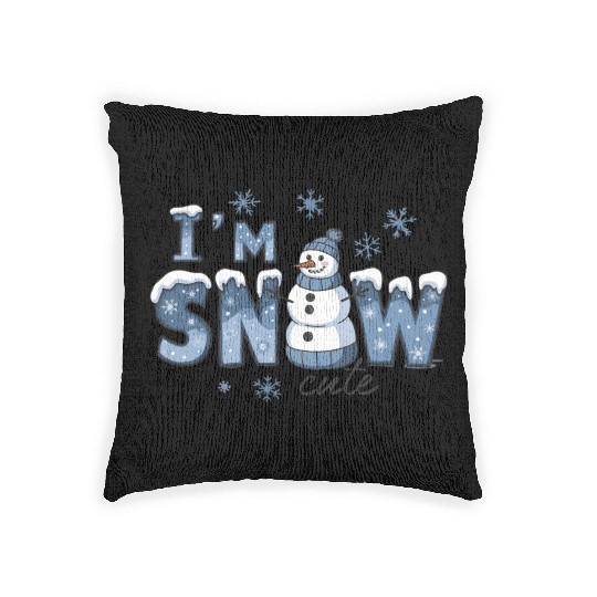 Snowman Christmas, Merry Christmas Woven Pillows