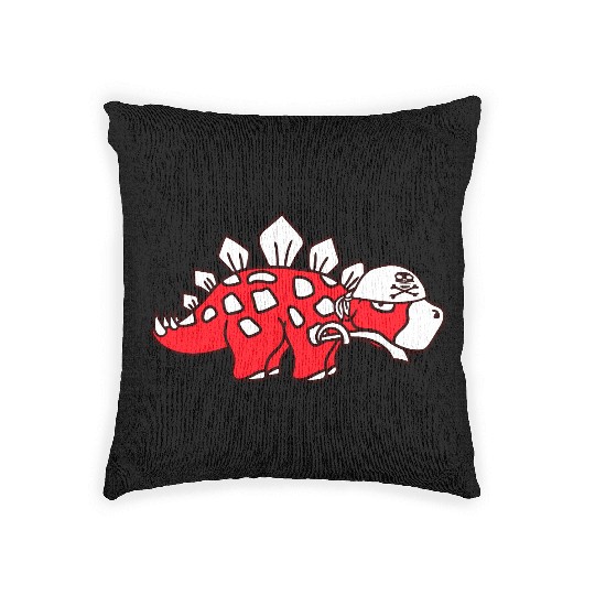 Stegosaurus Dinosaur Sabre Pirate Captain Dino Fun Woven Pillows