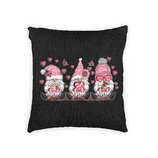 Gnomes Valentines Revelin Woven Pillows