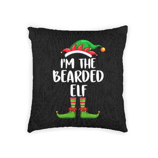 I'm The Bearded Elf Woven Pillows Matching Family