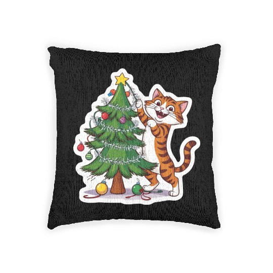Climbing the Christmas Spirit Woven Pillows