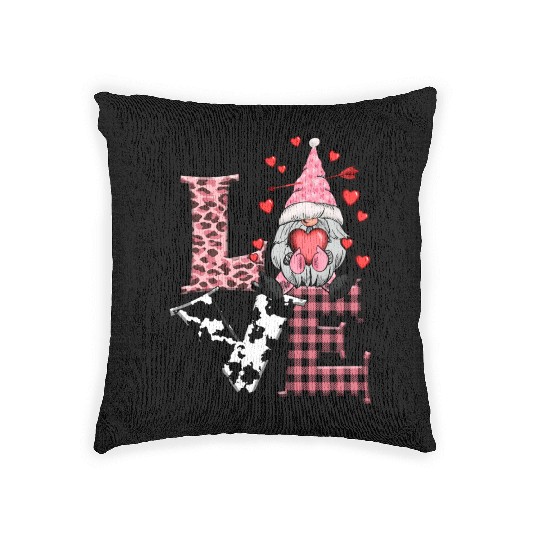Gnomes Valentines Revelin Woven Pillows