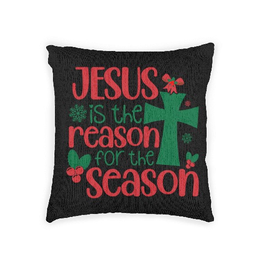 Jesus is the Reason for the Season, Christmas Woven Pillows