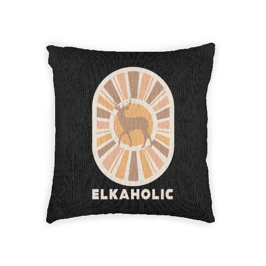 Elk Hunting Elkaholic Hunters Woven Pillows