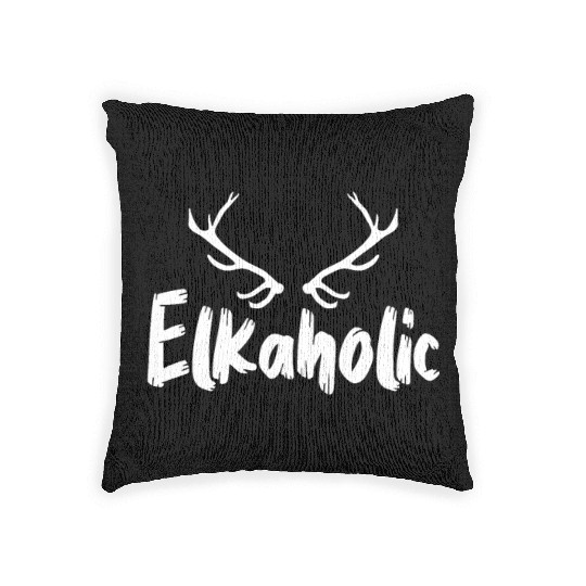 Elk Hunting Elkaholic Hunters Woven Pillows