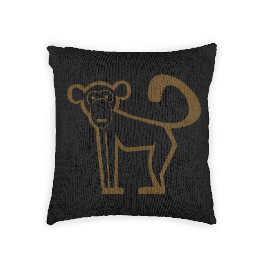 Monkey, Primate, Evolution, Icon, Zoo, Circus Woven Pillows