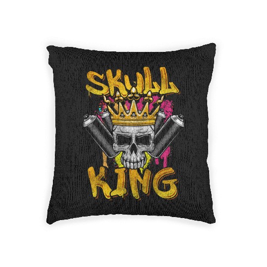 Spray Can Subway House Neon Woven Pillows