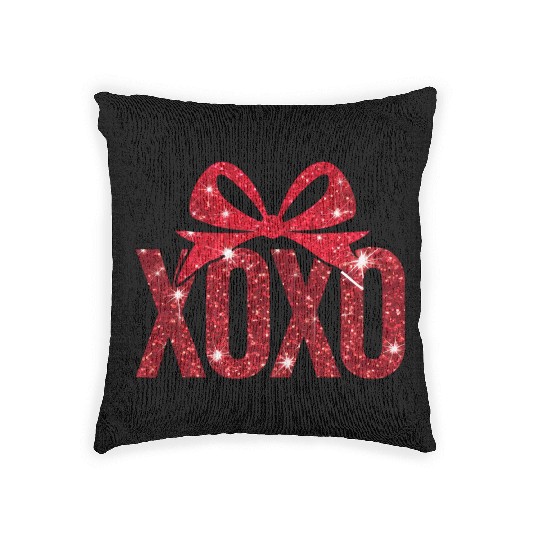 Faux Sequin Xoxo Woven Pillows