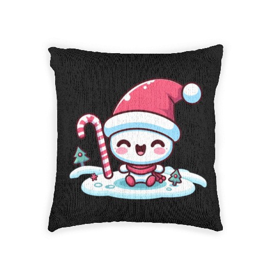 Merry Little Snowman Woven Pillows
