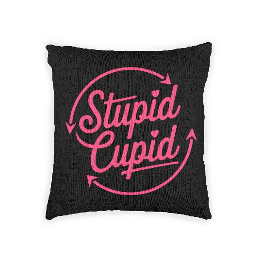 Stupid Cupid Sublimation Woven Pillows