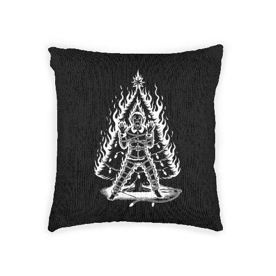 Cunning Sarcasm Horror Christmas Design Woven Pillows