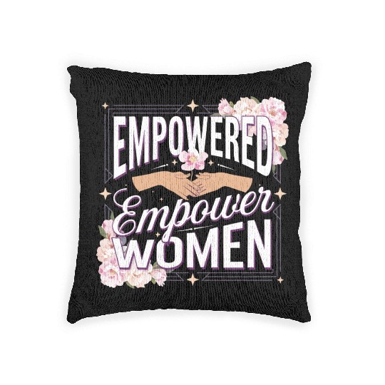 strength in sisterhood Woven Pillows