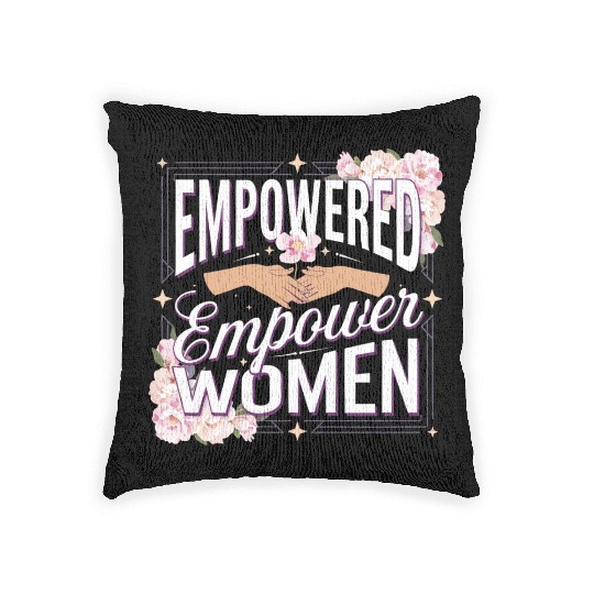 strength in sisterhood Woven Pillows