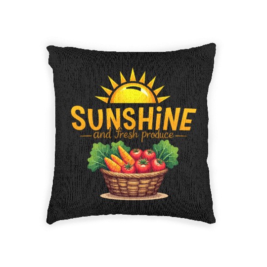 Farmers Market Vendor Fresh Produce and Local Woven Pillows