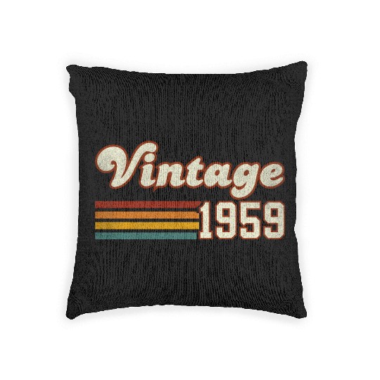 66th Birthday Gift - Vintage 1959 Woven Pillows