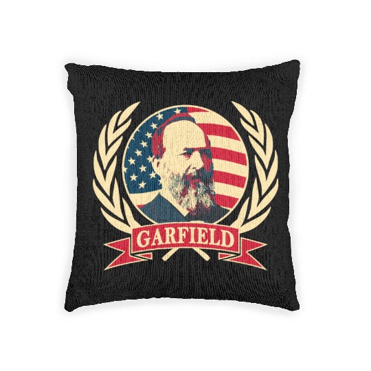 President James Abraham Garfield Woven Pillows
