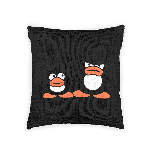 Penguin Two Friends 2 Team Big Brother Angry Crew Woven Pillows