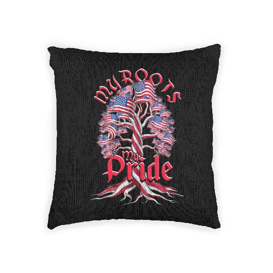 Genealogy Genealogist USA My Roots My Pride Woven Pillows