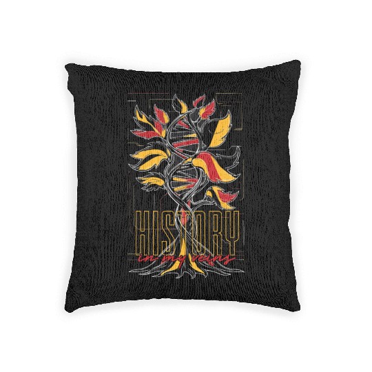 Genealogy Genealogist German History In My Veins Woven Pillows