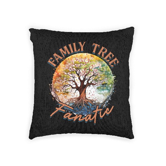 Genealogy Genealogist Family Tree Fanatic Woven Pillows