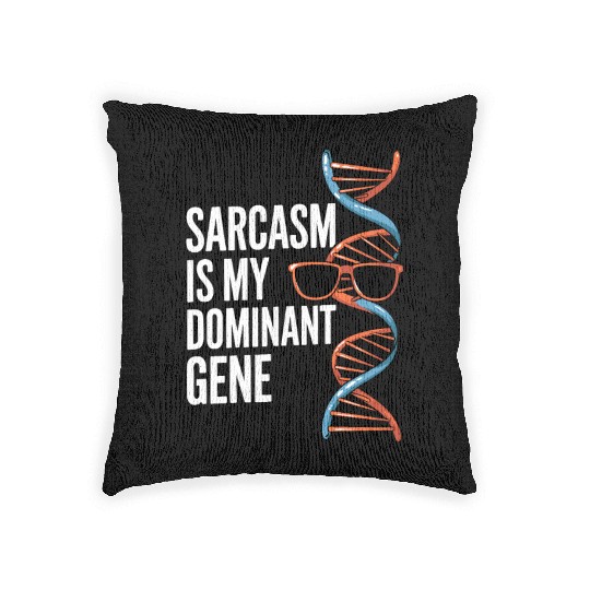 Sarcastic Genealogy DNA Test Genetics Biologist Woven Pillows