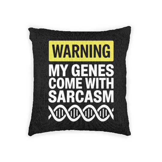 Sarcastic Genealogy DNA Test Genetics Biologist Woven Pillows