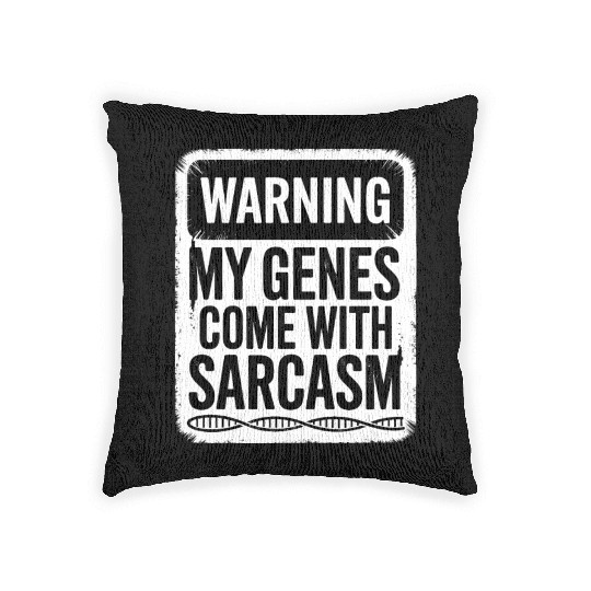 Sarcastic Genealogy DNA Test Genetics Biologist Woven Pillows