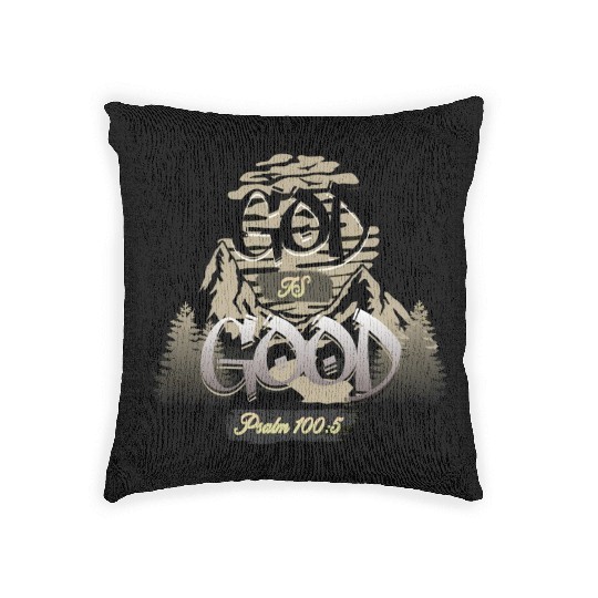 God is good faith Woven Pillows