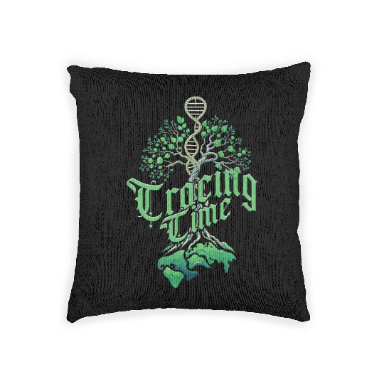 Genealogy Genealogist Ancestry Tracing Time Woven Pillows