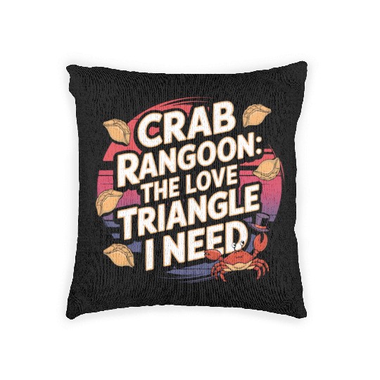 Crab Rangoon Lover American Chinese Sea Food Woven Pillows