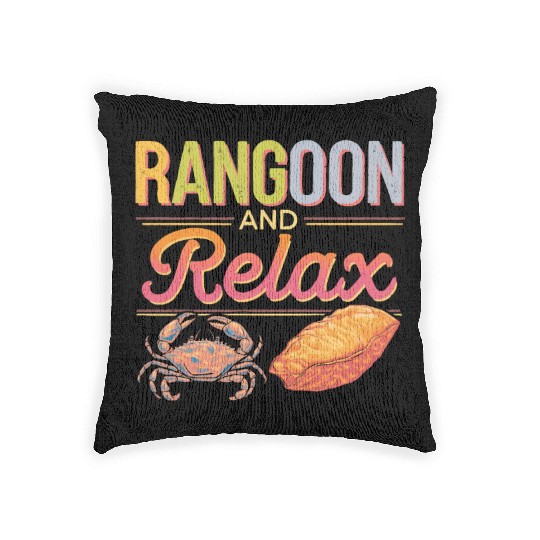Crab Rangoon Lover American Chinese Sea Food Woven Pillows