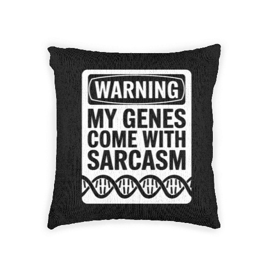 Sarcastic Genealogy DNA Test Genetics Biologist Woven Pillows