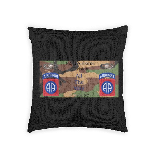 This 82nd Airborne All the Way gift for veterans Woven Pillows